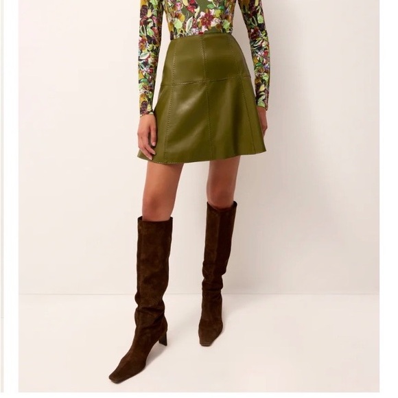 Marie Oliver Olive Green Mini Skirt - Picture 6 of 6